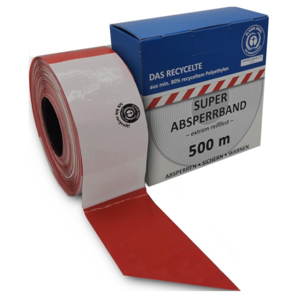 Absperrband rot-weiß,FEUERWEHR-SPERRZONE,80mm/500m