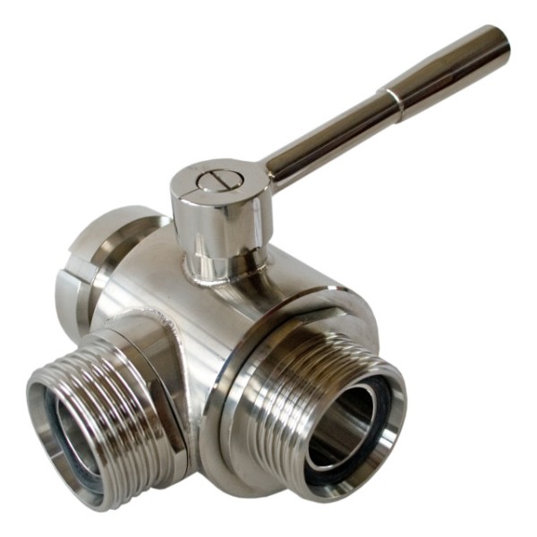 Dreiwegehahn DN 50, Anschluss TW 50
