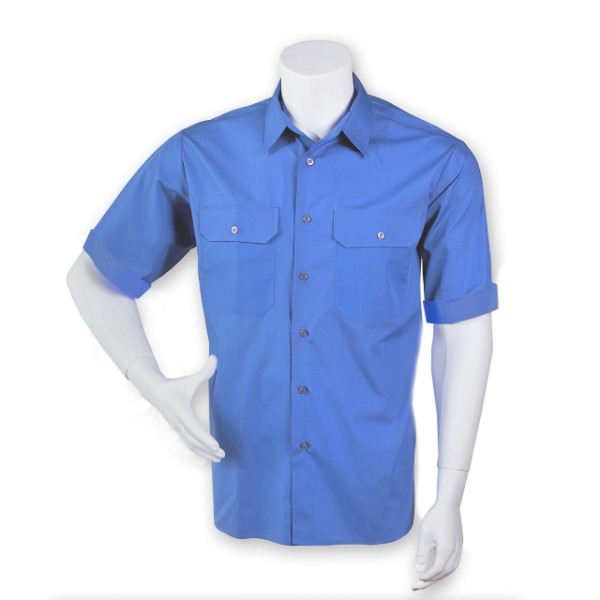 Diensthemd DER KLASSIKER blau, 1/2 Arm,