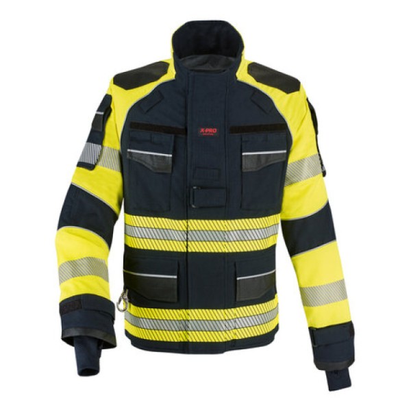 Einsatzjacke THL X-pro solution,dblau/lgelb,A gelb