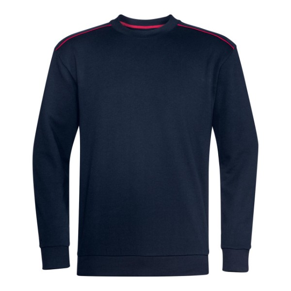 Sweatshirt UVEX,schwarzblau, rote Kontrastpaspel
