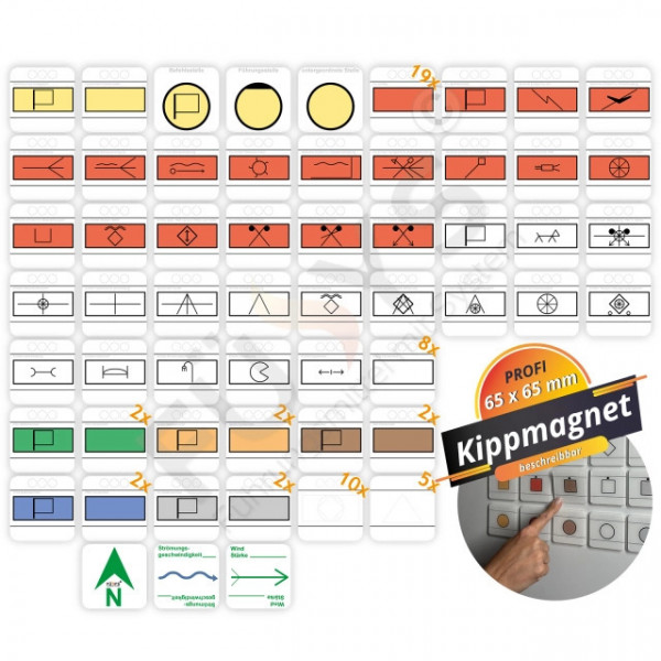 Magnetset FÜSYS 100 TZ Brandschutz, Kipp-Magnete