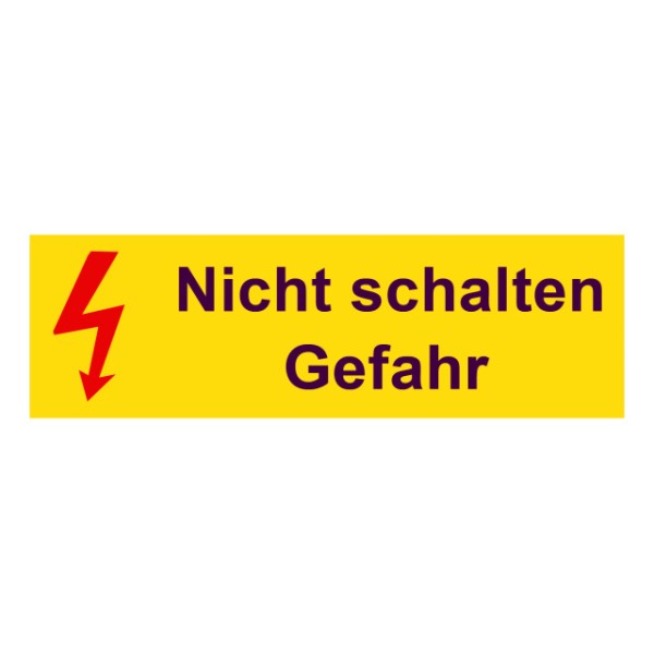 Warnschild 70x25 mm, selbstklebend, mit