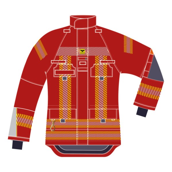 Überjacke VIKING ASSISTANCE THL, rot/schwarzblau