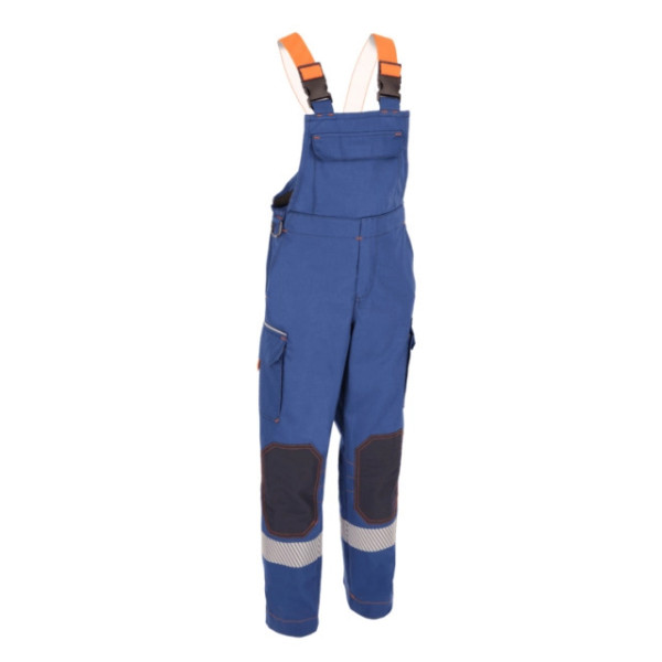 Latzhose Jugendfeuerwehr NOVOTEX,blau,Reflex silbe