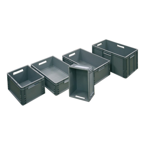 Eurobox, 600x400x270 mm, silbergrau, ohne Deckel