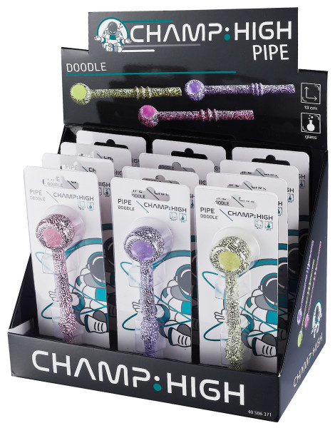 CHAMP HIGH GLASS PIPE DOODLE