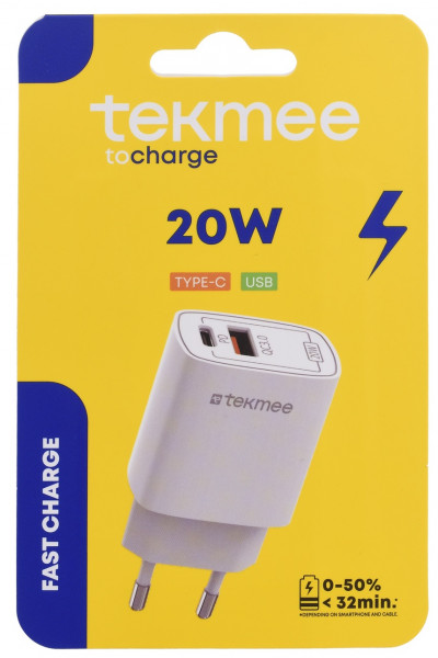 TEKMEE DUO NETZSTECKER WEIß
