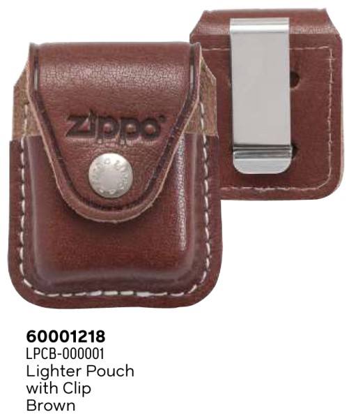 ZIPPO TASCHE CLIP BRAUN