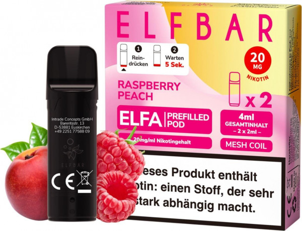 ELFBAR ELFA PODS-RASPB.PEACH