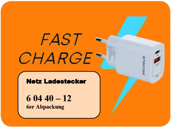 TEKMEE NETZLADESTECKER WEIß
