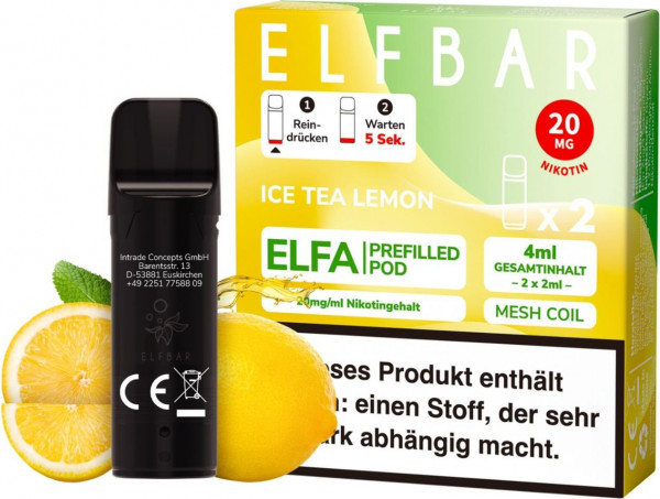 ELFBAR ELFA PODS-ICE TEA LEM