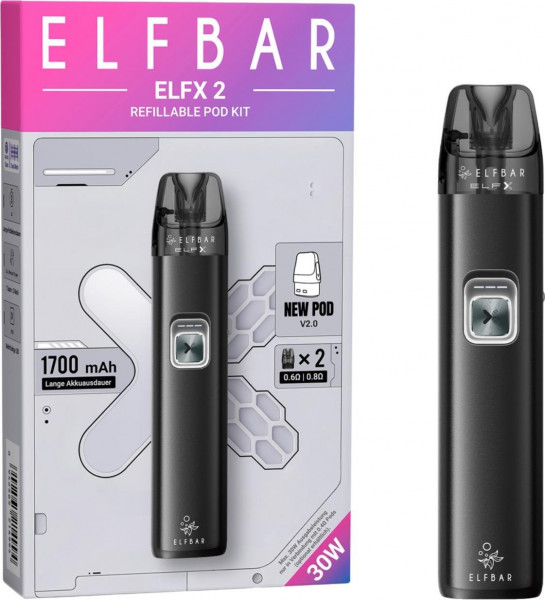 ELFBAR AKKU ELFX 2 BLACK MAT