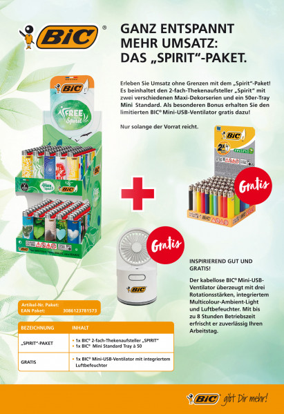 BIC-FREE SPIRIT PAKET