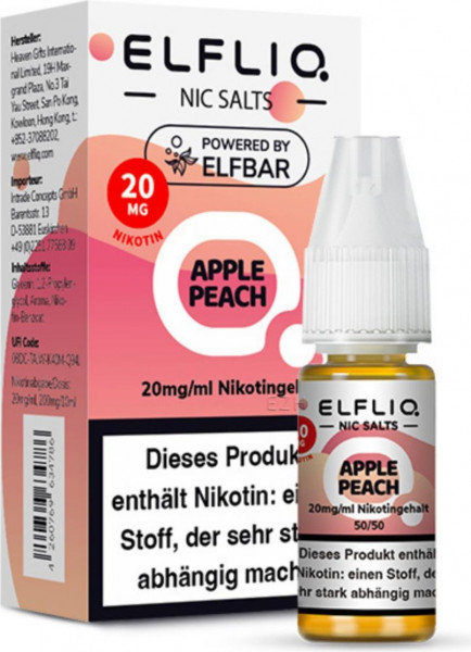 ELFLIQ-E-LIQUID, APPLE PEACH